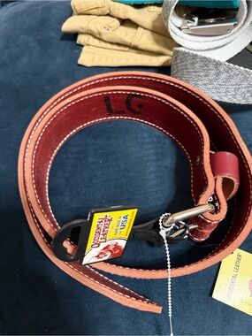 Premium Red-Brown Leather Belt Strap for Men